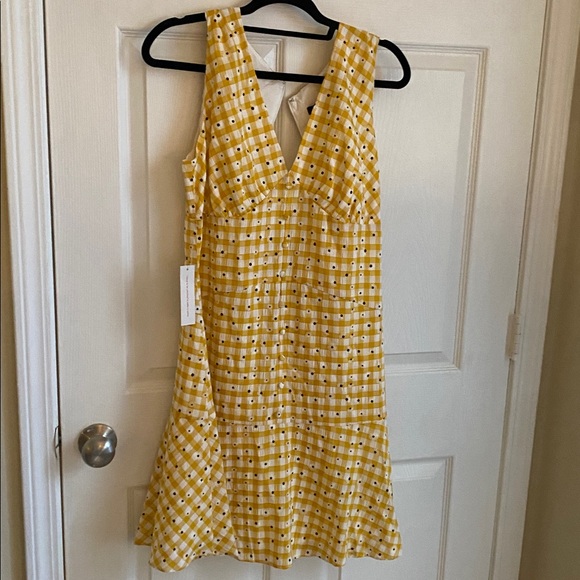 Hutch Dresses & Skirts - NWT Hutch Yellow and White Checkered Mini Dress